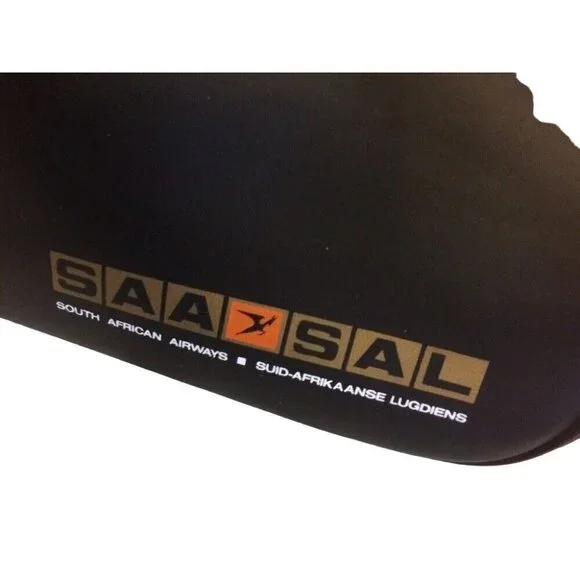 SAA/SAL South‎ African Airways Vintage Luggage Bag Two Zippered Top Compartments